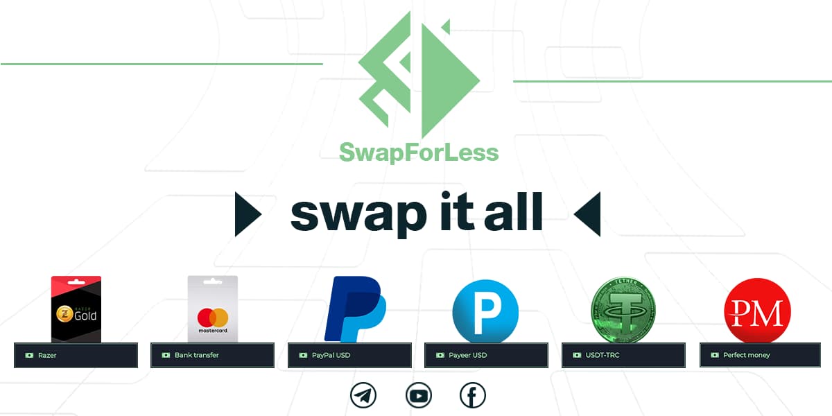 swapforless أفضل موقع لتحويل USDT إلى إحدى هذه المحفظات